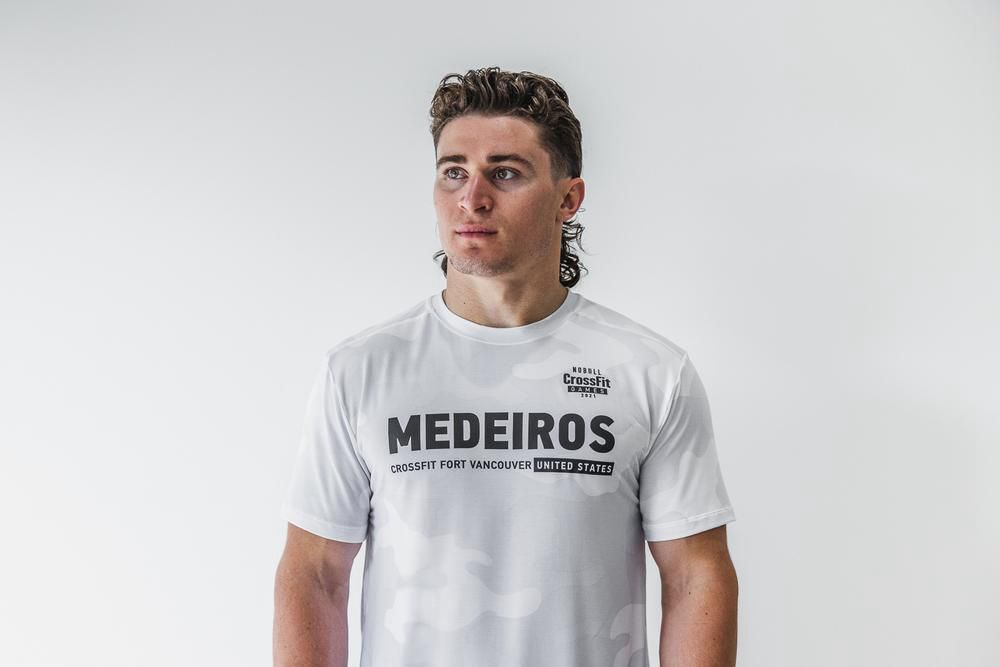 NOBULL Jerseys Muške - Nobull Crossfit Games® 2021 Medeiros Bijele Maskirne (294650-DSB)